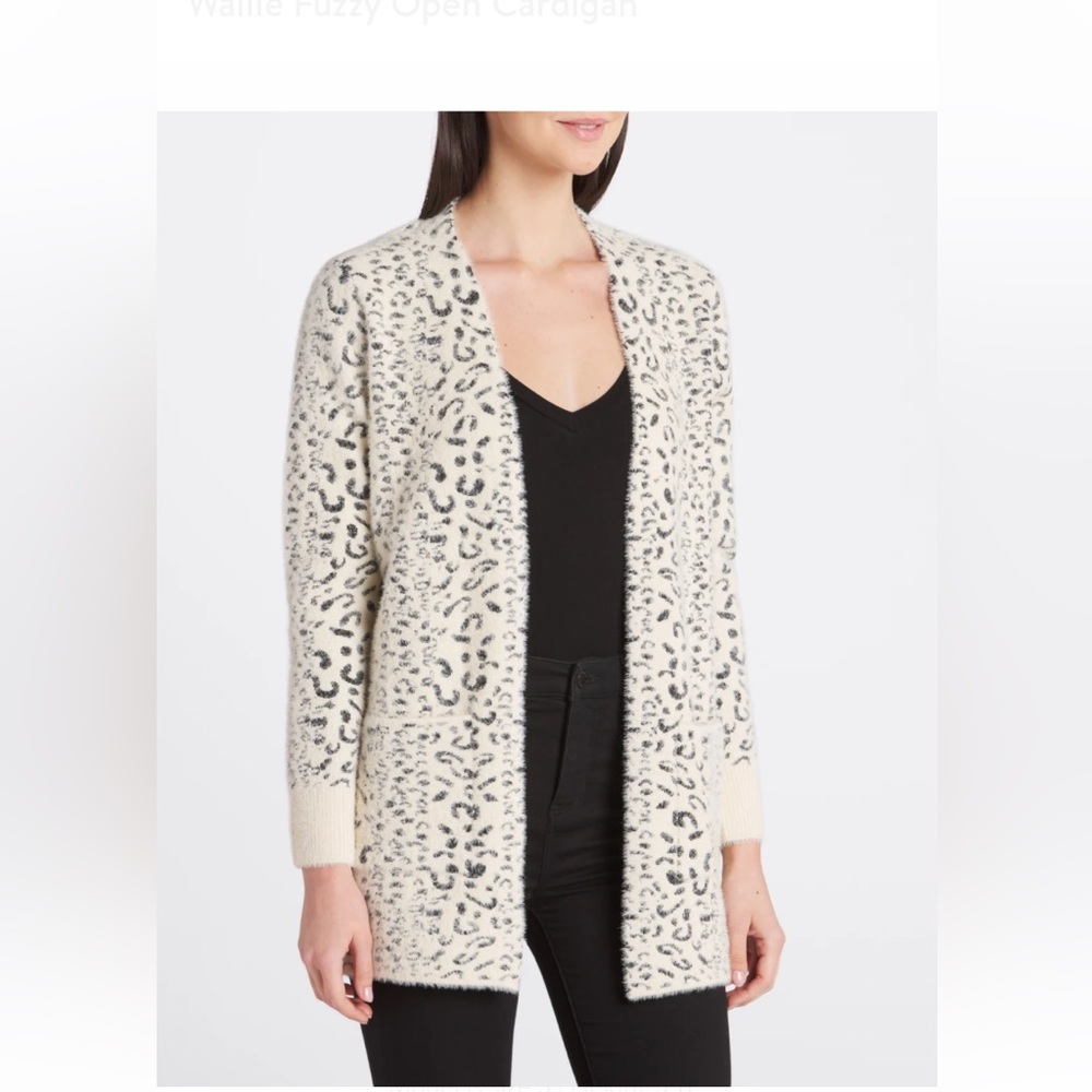 Evolution By Cyrus Wallie Fuzzie Open Cardigan